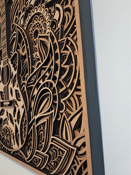 Mandala Guitar - 9 Layer, Laser Cut Wall Art62977650563841112