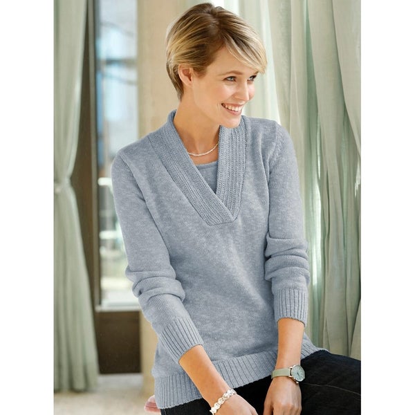 Twofer jumper - size 12 -blue - 54% Acrylic, 46% Cotton.629691226127391123
