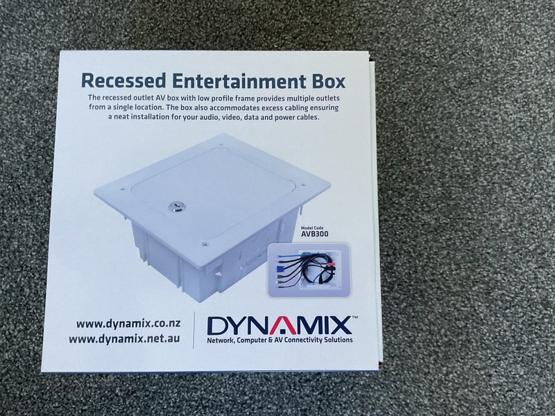 Dynamix AVB300 Recessed Entertainment Box delivering AV, data & power Carousel 1