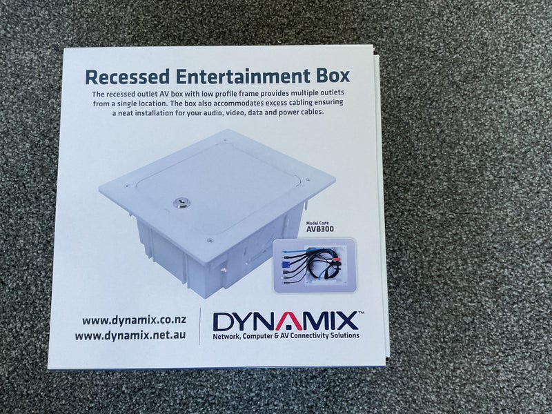 Dynamix AVB300 Recessed Entertainment Box delivering AV, data & power Carousel 5