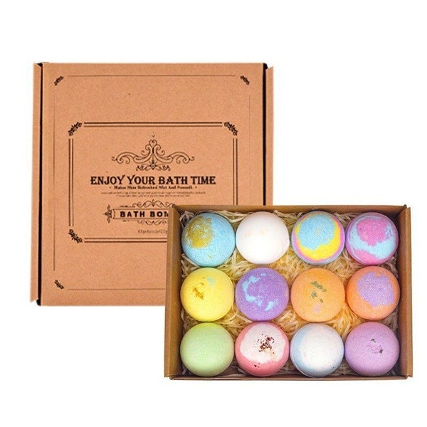 Bath Bombs Gift Set 12 , Shea & Coco Butter Dry Skin Moisturize, Perfect for Carousel 1
