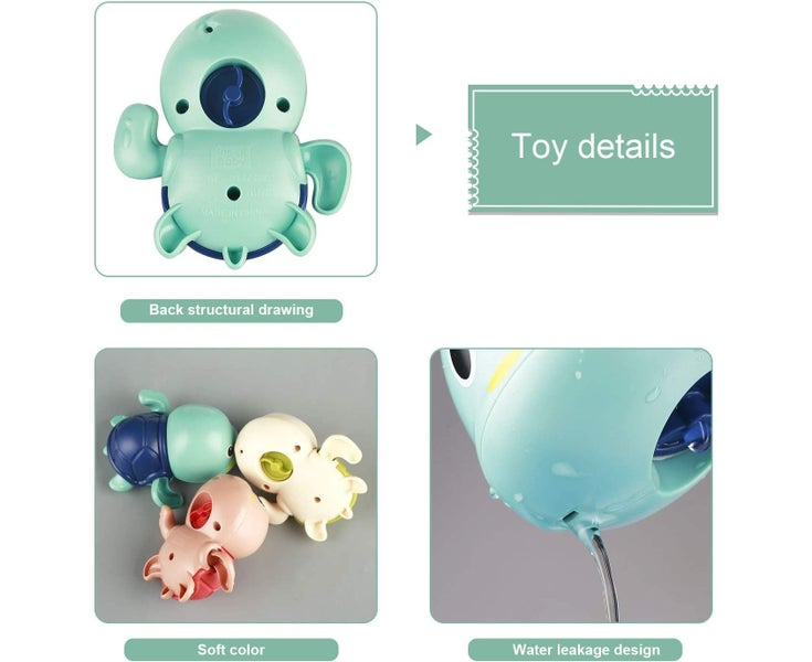 3pcs Bathtub toy gift for boys and girls aged 1-5, bathtub toy gift for boys Carousel 2