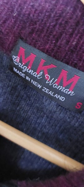 Mkm Original Womans 1/2 zip double layer possum fur lined jersey RRP $219 S62971969109379111