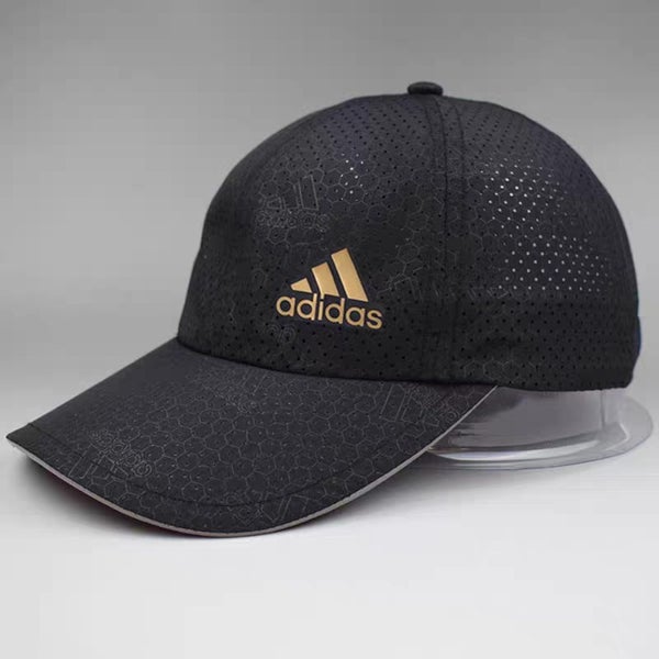 $1R: Ultra-light Black breathable quick-drying fabric GOLD Adidas Baseball Cap62971968921218119