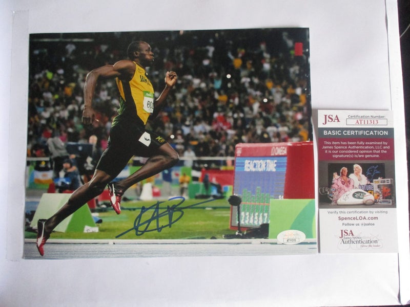 Usain Bolt "Fastest Man on Earth/ 8 x Olympic Gold signed Photo + AUTHENTICATION Carousel 2