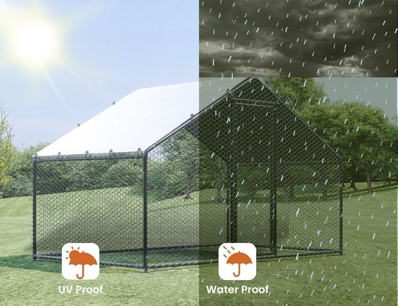 Chicken Run Coop-300x200x200cm Carousel 2