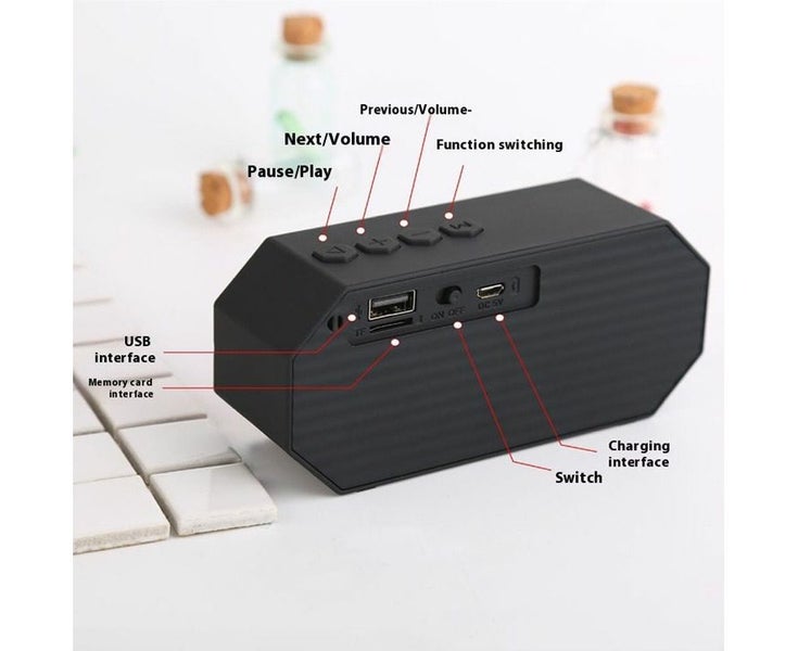 Blue Compact Wireless Bluetooth Speaker Portable High-Quality Audio for Anywh Carousel 2