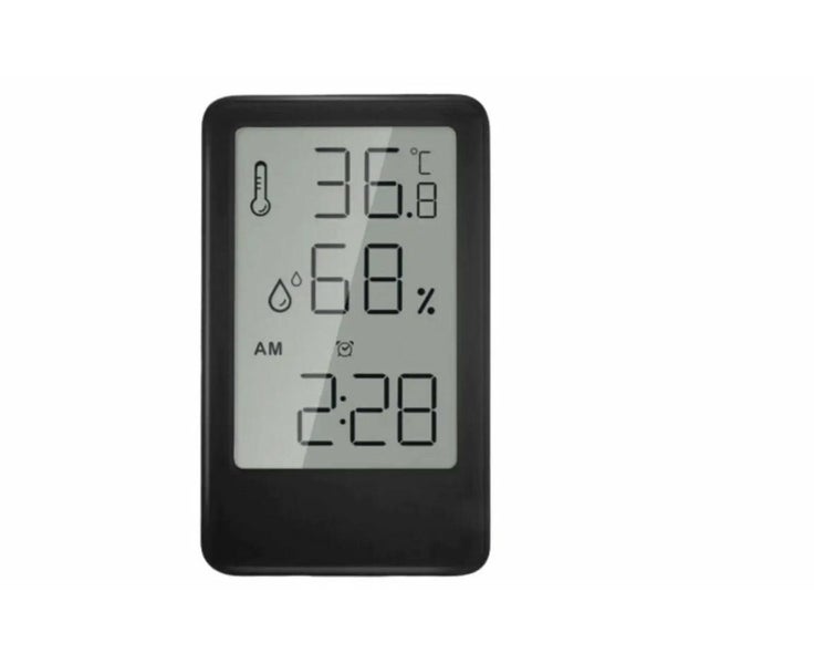 Black Digital Thermometer Hygrometer Temperature LCD Humidity Meter Room Carousel 1