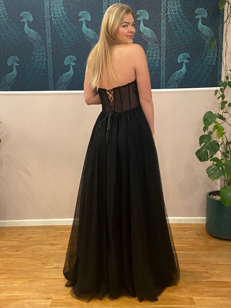 Jessy stunning black corset dress with lace up Express NZ wide Carousel 2