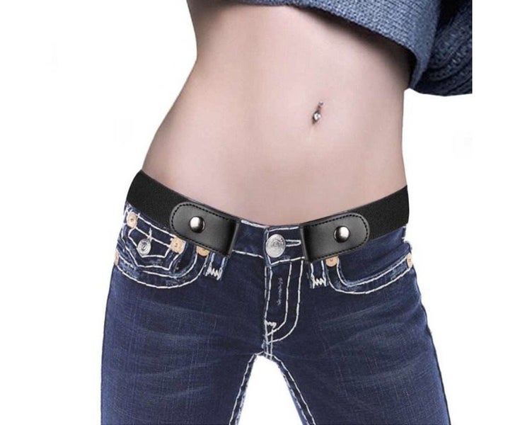 Brown Buckle-free Elastic Comfortable Womens Belt Jeans Carousel 2