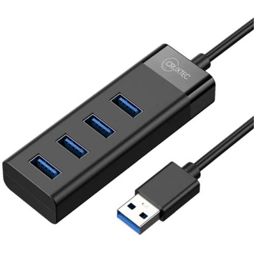 Cruxtec 4 Port USB 3.0 Hub With Data Transfer Rate up to 5Gbps - Plug & Play Carousel 1