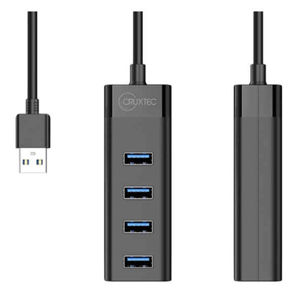 Cruxtec 4 Port USB 3.0 Hub With Data Transfer Rate up to 5Gbps - Plug & Play Carousel 2