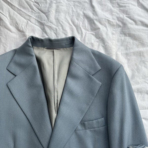 Vintage 1970s Symon & Lowther Striped Pure Wool Suit NZ Made Carousel 2