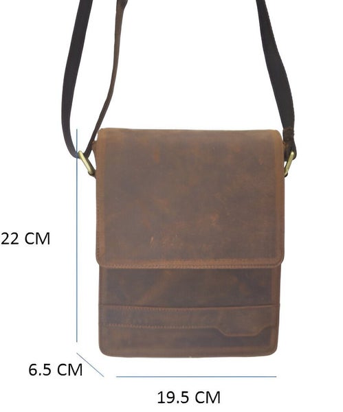 Quality Full Grain Hunter Leather Shoulder/Crossbody Bag. Style No: 51020.62982324062977111