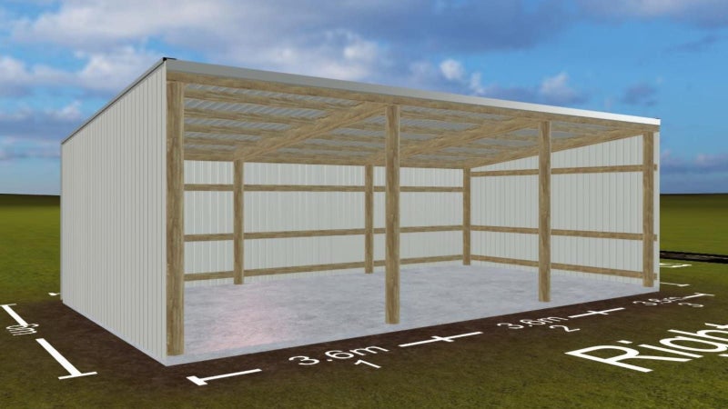 3 Bay Farm Shed 10.8 x 6.0m Carousel 1