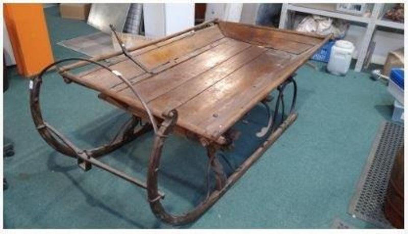 Antique Norwegian Sleigh - Eye catching conversation starter or display unit Carousel 1