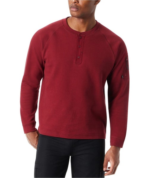BASS OUTDOOR Mens Performance Thermal Henley Shirt Carousel 1
