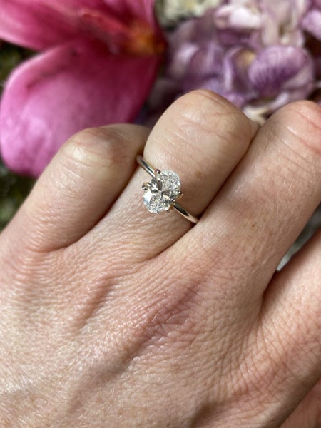 $1 RES ~ $1819 Buy Now * 1.00ct Diamond Oval Brilliant Cut Laboratory Grown Carousel 1