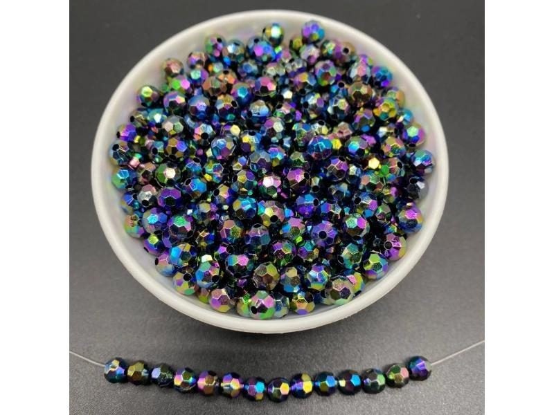 5mm 6mm 8mm 10mm Acrylic Beads ABS Transparent Faceted Beads Oval Shape Spaced Carousel 1