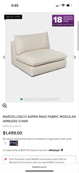 Marcello & Co Aspen Maxi Couch in Natural62981390076289114