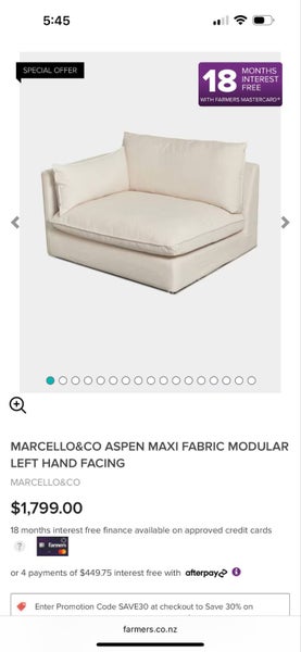 Marcello & Co Aspen Maxi Couch in Natural62981390076289113