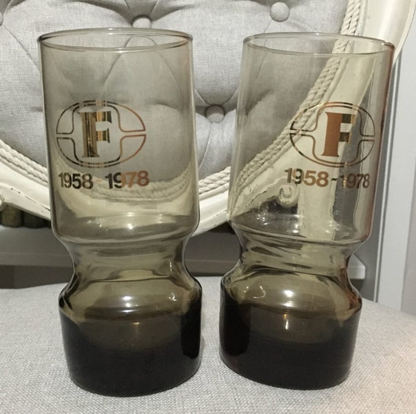 Foodtown Otahuhu 1958 - 1978 vintage glass x 2 from NZ’s first supermarket Carousel 1