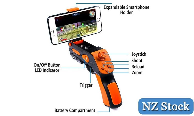 VR AR Bluetooth Games Gun with Phone Holder Carousel 1