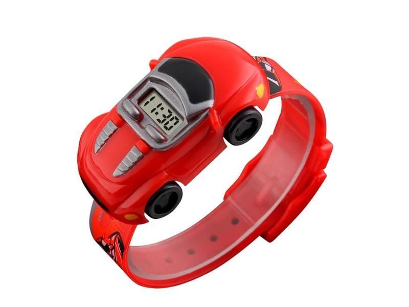 Cartoon Car Kids Watch Toy Xmas Gift Electronic Watch With Innovative Car Shape Carousel 1