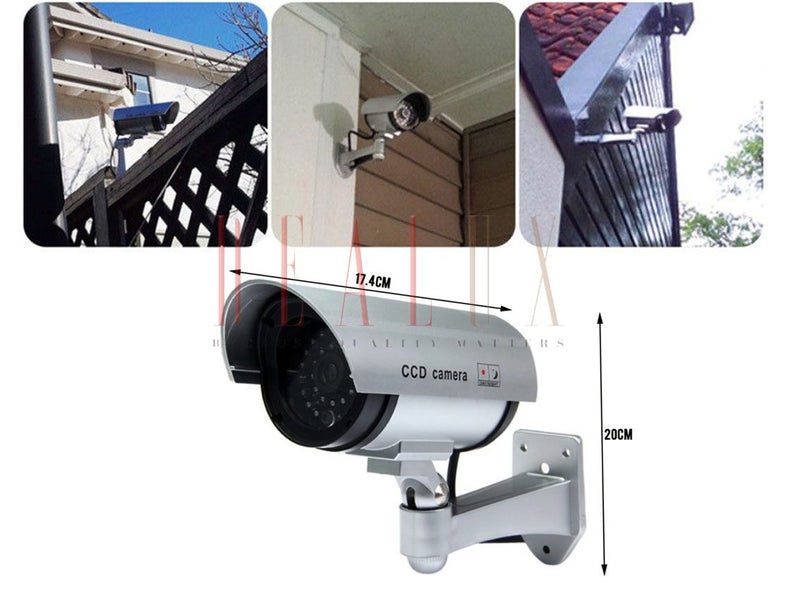 #PTN Dummy Camera Dome with Flash LED Light Fake Camera Simulated Security Carousel 16