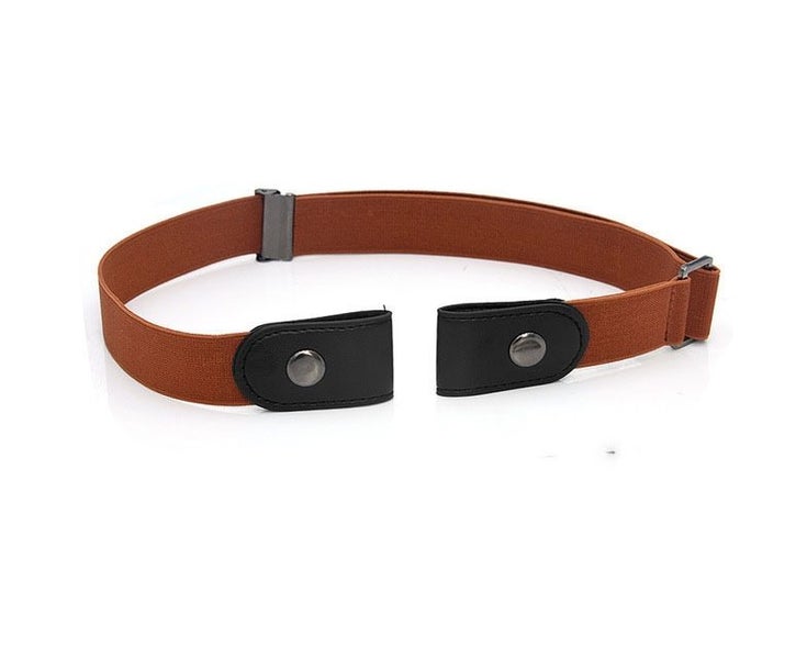 Brown Buckle-free Elastic Comfortable Womens Belt Jeans Carousel 1