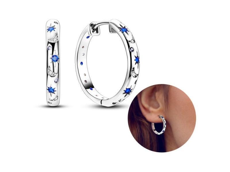 925 Sterling Silver Round Zirconia Pave Earrings Little Bear Earring For Women Carousel 1