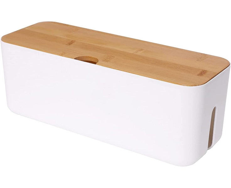Cable Management Small White Cable Organizer Box for Extension Cord Power Str Carousel 1