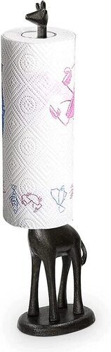 Toilet Paper Holder Cast Iron Giraffe Towel Stand Carousel 1