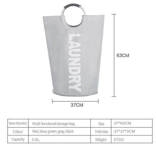 Laundry Basket Washing Basket Grey Carousel 4