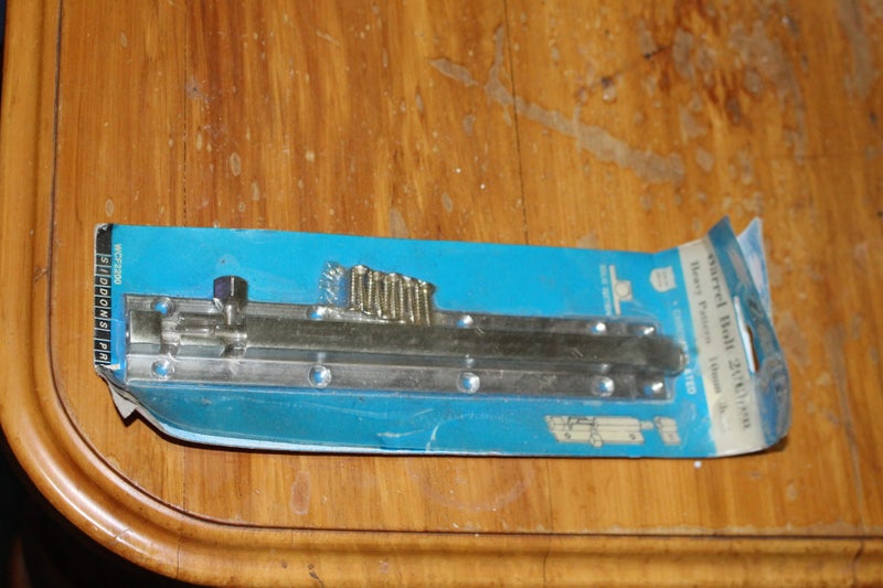 LARGE 200mm CHROME SLIDING BOLT " UNUSED " IN EXCELLENT CONDITION Carousel 1