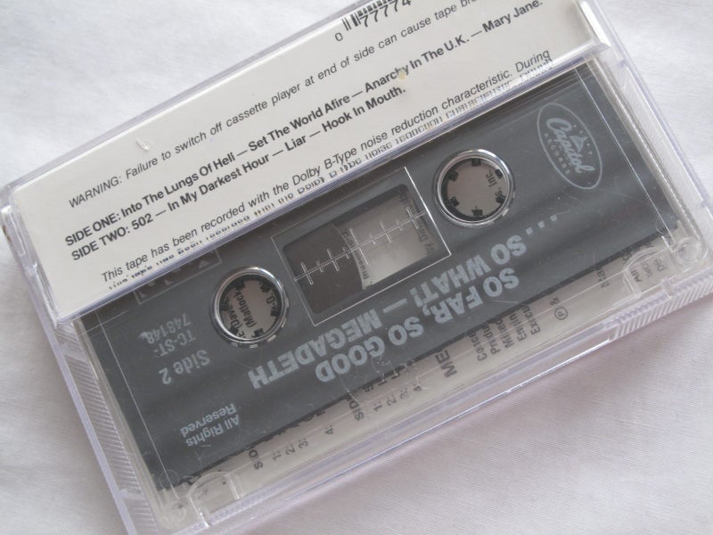 MEGADETH - So Far, So Good... So What! Cassette Tape :) Carousel 2