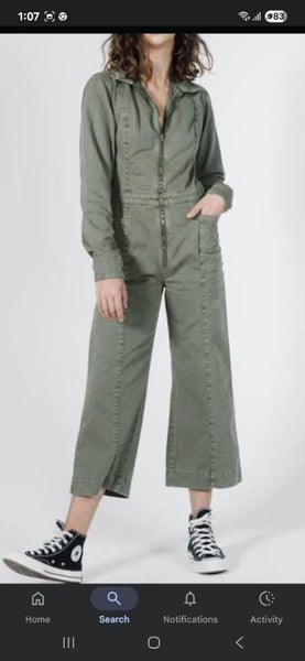 Byron Bay Designer Thrills Jumpsuit /Boiler Suit - Khaki - Size 1063039329233921114