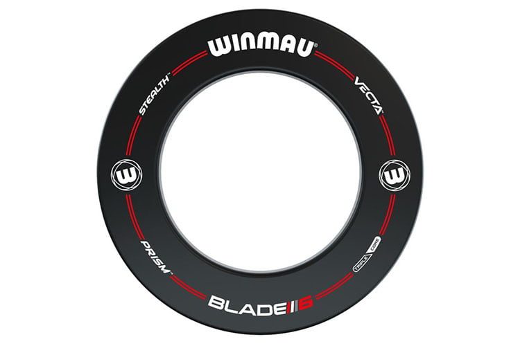 SHOT DARTS Bandit Bristle Dart board + Winmau Pro-Line Dartboard Surround Carousel 6