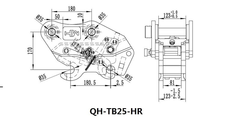 Digger Quick Hitch for Kobelco SK15 SK20 SK30 SK60 SK120 / TB07 TB16 TB25 TB35 Carousel 17