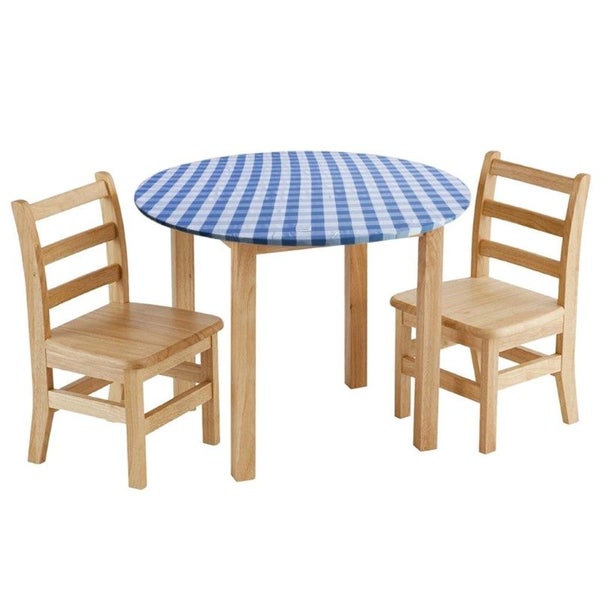 SILLY BILLYZ TABLECLOTH BLUE GINGHAM 120CM ROUND Carousel 2