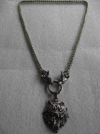 ODIN-INSPIRED WOLF PENDANT NECKLACE - NORDIC STYLE FOR MEN Carousel 1