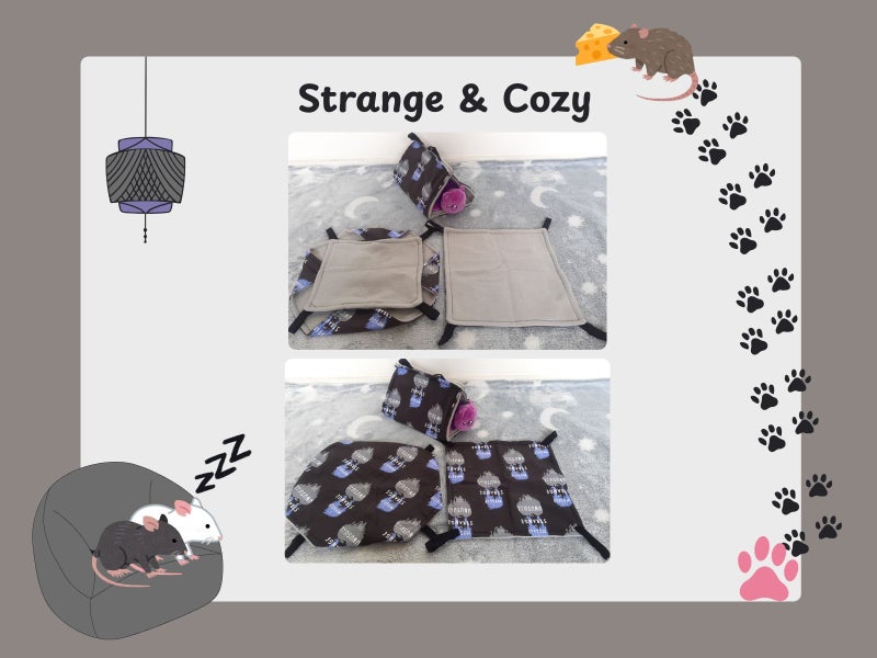 3 Piece Rat Hammock Set Strange & Cozy (Flat, Double Bed, Tent) Carousel 1