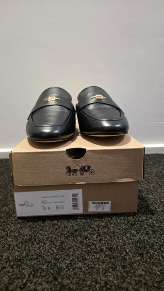 COACH Black Leather Slides - BRAND NEW Size 41/1062981390435073112
