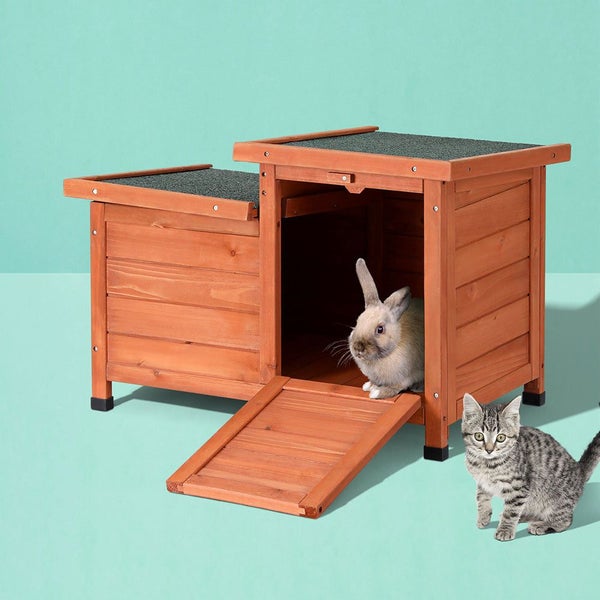 i.Pet Outdoor Cat House Rabbit Hutch Wooden Shelter Indoor Cat House Outdoor ... Carousel 7