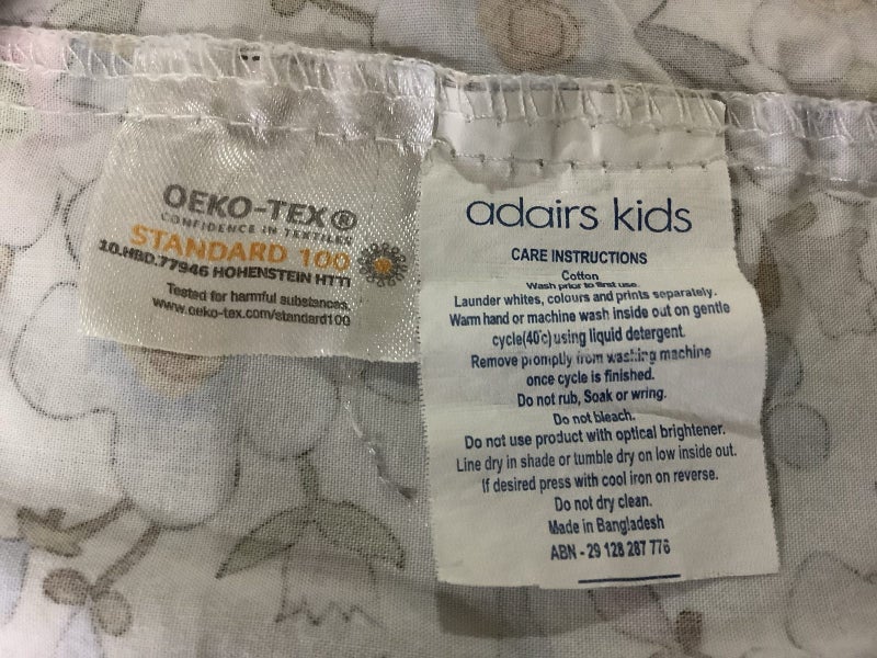 Adairs kids organic cotton fitted cot sheet Carousel 3