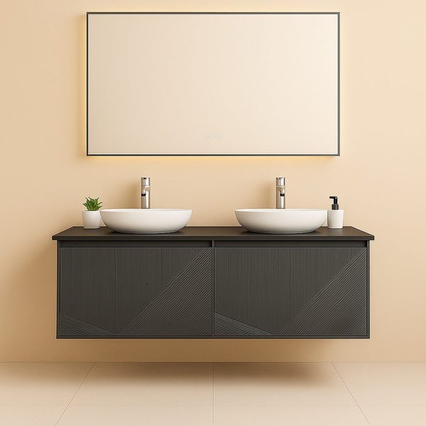 NEW!!! Vanity Parallel 1200mm*460mm Deep Grey Wall Hung Vanity Carousel 1