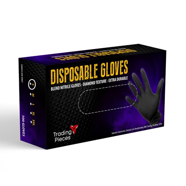 Textured, Nitrile/Vinyl Blend Textured Gloves - Size S Carousel 1