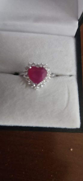 Ruby Heart Ring White Gold Carousel 2