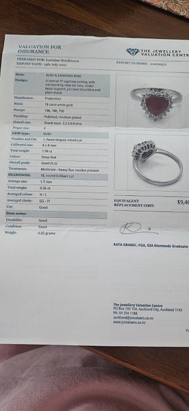 Ruby Heart Ring White Gold Carousel 3