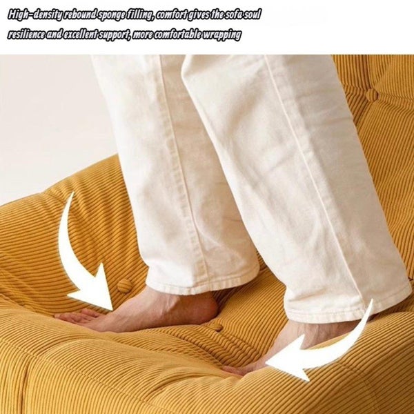 Sofas Loungers Couches 1 Seater Corduroy Foam White Armchairs - NZ Stock Carousel 9